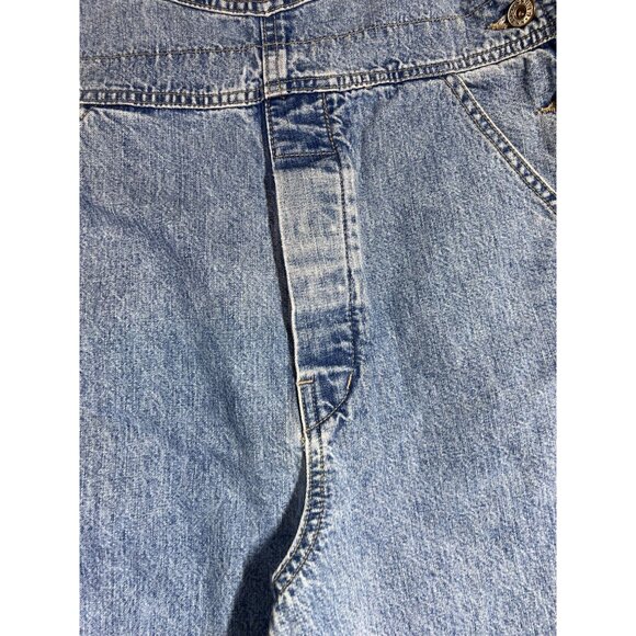 Guess Jeans Women's Vintage Denim Overalls Light Wash Adjustable Straps Button - Picture 4 of 14